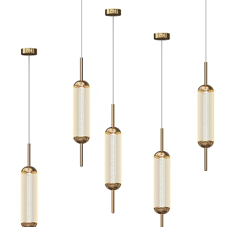 Modern Simple Light Luxury Chandelier 3d model
