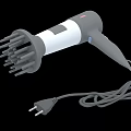 Smart Hair Dryer With Multiple Nozzle Attachments And Power Plug Cord