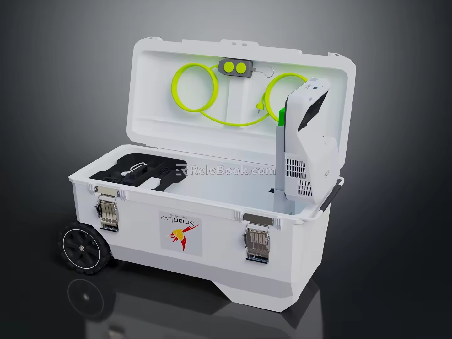Modern toolbox tin box iron box plastic box 3d model
