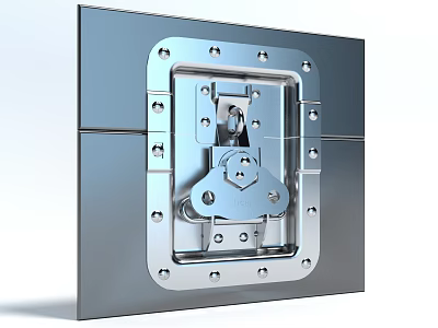 Stainless Steel Hardware Tools Latch With Secure Locking Mechanism And Screws 3d model