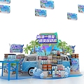 Refreshing Summer Beach Roadshow Event 3d model