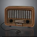 Classic Vintage Emerson Radio With Wooden Cabinet Dial And Control Knobs