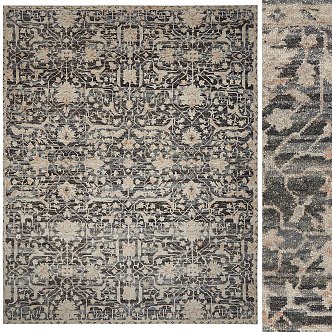 French Printed Carpet Classical European Carpet Fabric Carpet 3d model