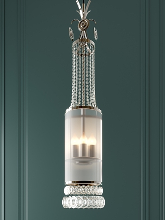 Neo-classical crystal chandelier 3d model