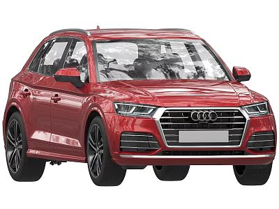 Red Audi SUV with Modern Front Grille Sleek Exterior and Alloy Wheels 3d model