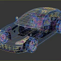 Luxury Gray Sports Car With Streamlined Body Two Door Design And Alloy Wheels
