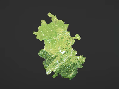 Green Terrain Map Wall Decor with 3D Design for Home Interior Decoration 3d model