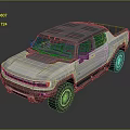 White Military Pickup Truck With Modern Design And Rugged Off Road Tires
