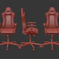 Ergonomic Black And Blue Gaming Chairs With Adjustable Backrest And Wheels