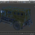 Military Green Armored Vehicle With Heavy Duty Tires And Reinforced Body