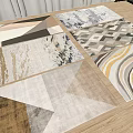 modern square carpet 3d model