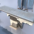 Diverse Medical Equipment Assortment Featuring Surgical Tables Instrument Stands And Trays