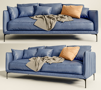 Modern double sofa 3d model