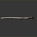 Wooden And Stone Long Piece With Natural Texture And Rustic Surface Details