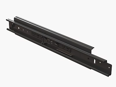 Black Metal Slide Rail For Furniture Drawer With Structural Design 3d model