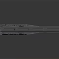 Two Gray Military Rocket Weapons Featuring Structural Details and Black Cables 3d model