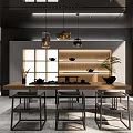 Modern Office Interior With Large Windows Wooden Ceiling And Ergonomic Workstations 3d model