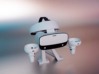 Modern Drone Electronic Device With White Body Black Accents And Propellers 3d model