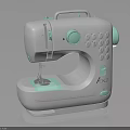 Ane Modern Sewing Machine With White Mint Green Design And Control Panel 3d model