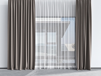 Modern Curtains 3d model