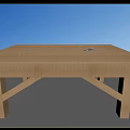 Industrial Equipment Heavy Duty Wooden Workbench Featuring Sturdy Support Structure And Flat Platform