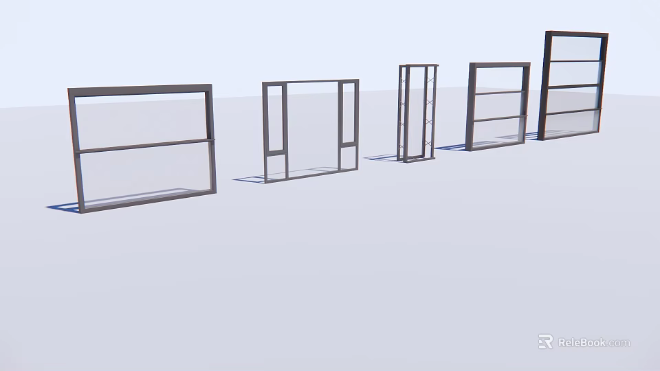 Different Styles Of Metal Frames For Interior Decor And Construction Use 3d model 
