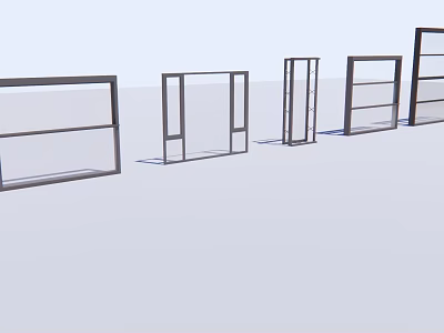 Different Styles Of Metal Frames For Interior Decor And Construction Use 3d model