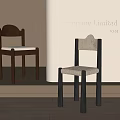 Modern Minimalist Dining Chairs With Wooden Frame And Woven Seat Design For Home