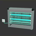Silver Insect Zapper Furniture With Blue Light Tubes And Grid Tray Design