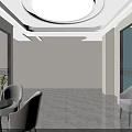 Modern Dental Clinic Interior Design With Green Wall Large Window And Dental Chair
