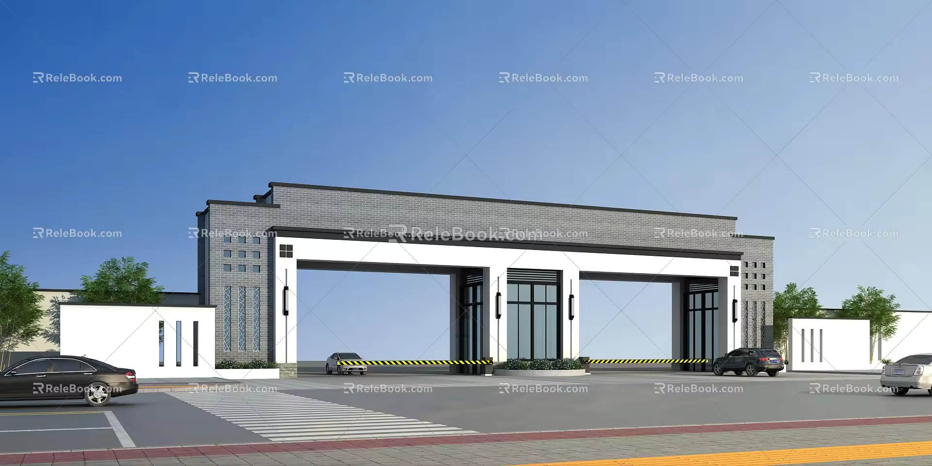 new chinese style gate 3d model