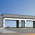 new chinese style gate 3d model