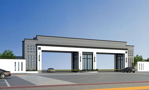 new chinese style gate 3d model