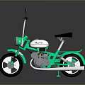 Green NCTA Motorcycle With Black Seat And Metallic Frame Design