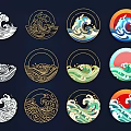 Colorful Circular Wall Decor With Various Wave Patterns And Artistic Designs