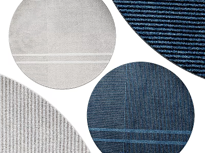 Modern Round Rugs With Striped Patterns And Various Color Options For Home Decor 3d model