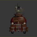 Rusty Military Tanker Truck Featuring Machine Gun on Top Road Raiders