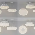 Modern Ceiling Lights With Various Stylish Curved Shapes And Soft Glow 3d model