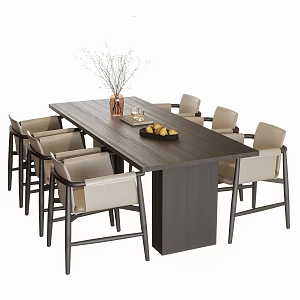 Modern Dining Table Chair Dining Table Chair 3d model