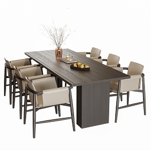 Modern Dining Table Chair Dining Table Chair 3d model