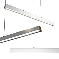 Modern Sleek Linear Pendant Lights With Metal Frame For Contemporary Home Interior