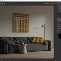 Modern Baxter Multiplayer Sofa 3d model