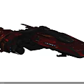 Red Futuristic Interstellar Spaceship With Complex Cosmic Design And Advanced Structure 3d model