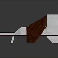 Modern Geometric Furniture Piece With Wooden And White Marble Multi Level Platforms