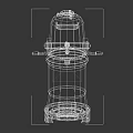 Black Metal Decorative Spotlight Light with Yellow Illumination and Bracket Design