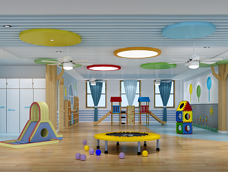 Modern Kindergarten Early Classroom 3d model