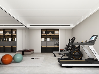 Home Gym Fitness Room Fitness Equipment 3d model