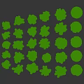 3D Model Palm Trees With Different Heights Green Foliage And Arranged Formation