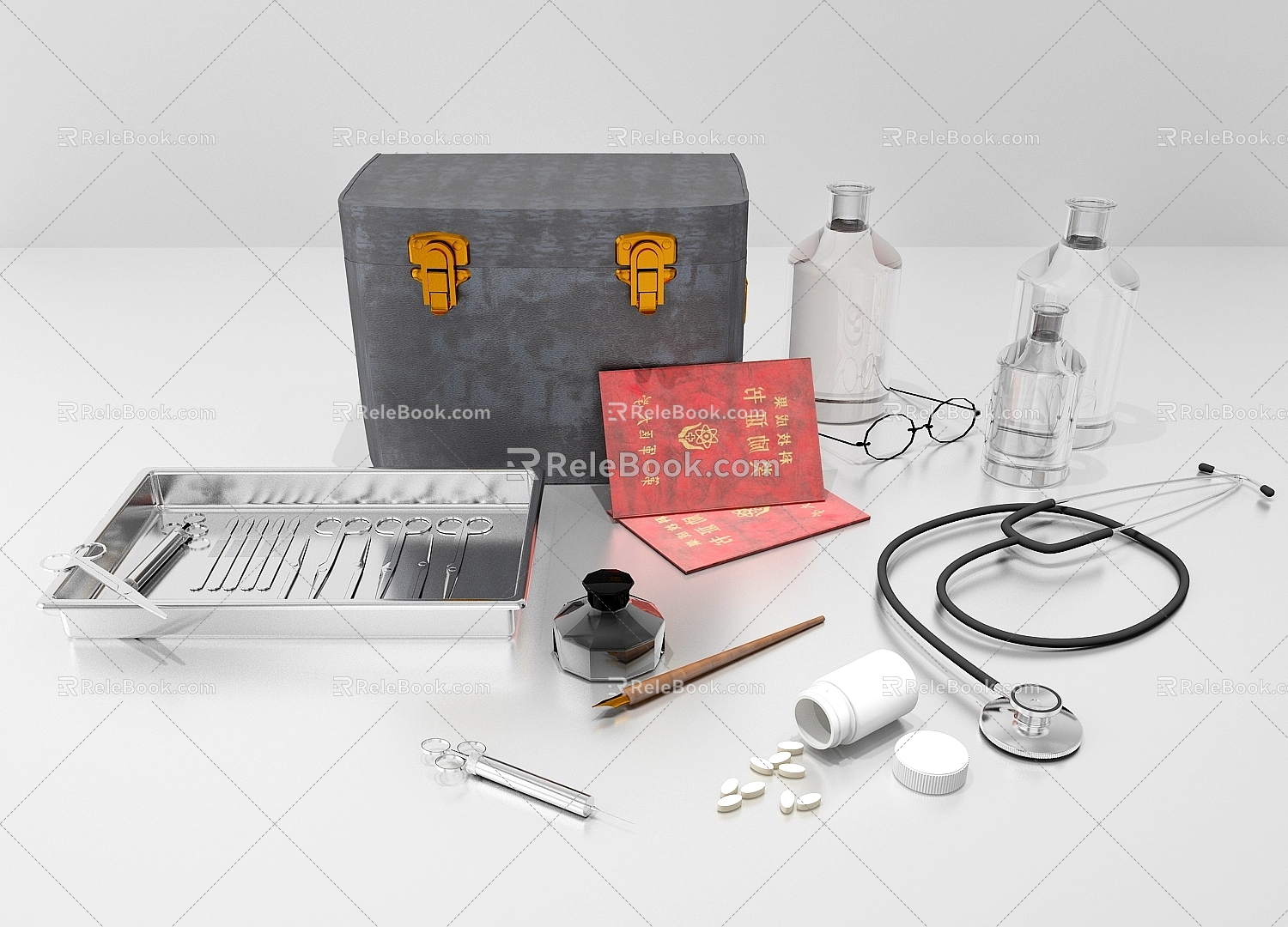 Modern Medical Supplies Western Medicine 3d model