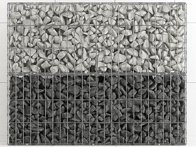 Gabion Wall Geeluan Gabion Exterior Wall Pebble Cage 3d model